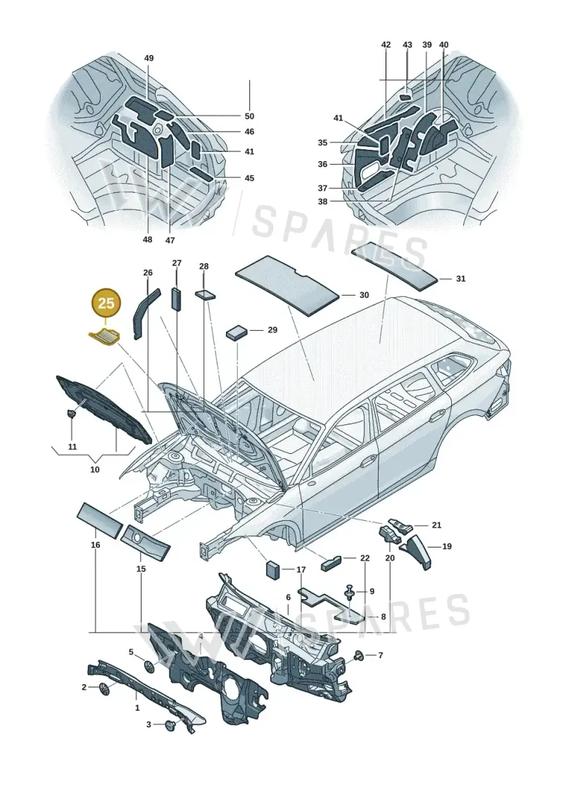 3J2863959 — Volkswagen Passat estate (2023-) diagram 3j0863200, position 25