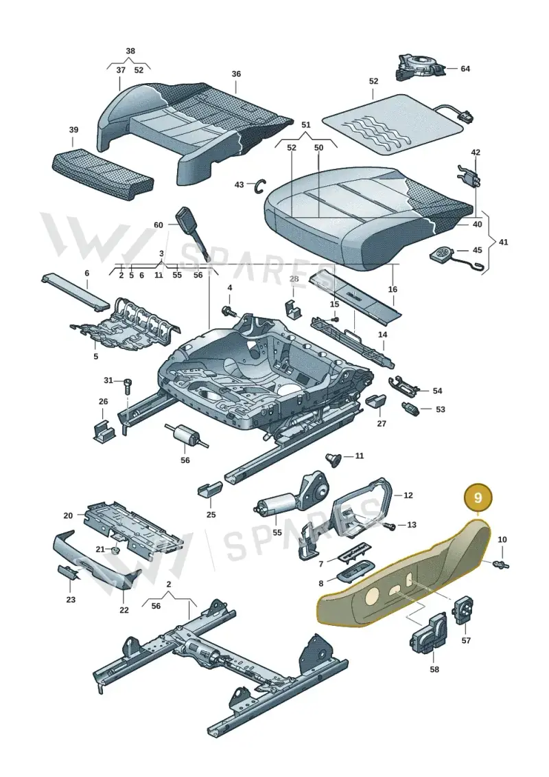 3P0881318A4PK — Volkswagen Passat estate (2023-) diagram 3j0881100, position 9