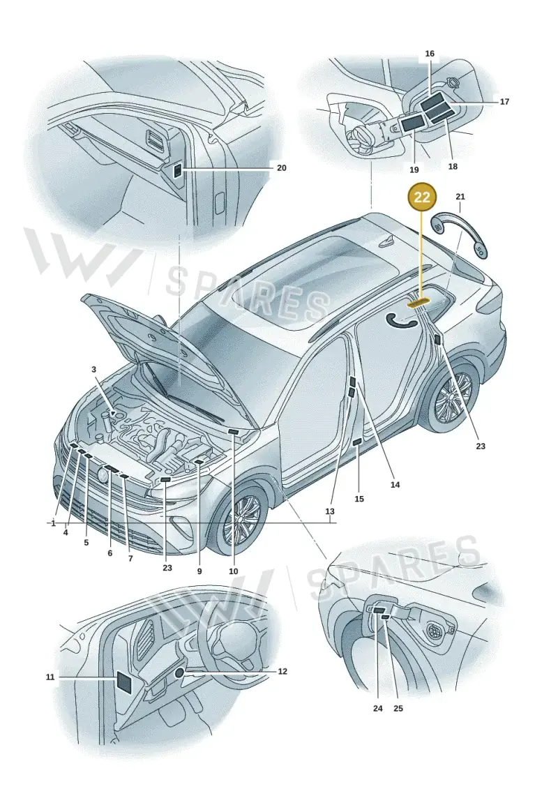 3Q0010006 — Volkswagen Tiguan 2.0 (2023-) diagram 57x010000, position 22