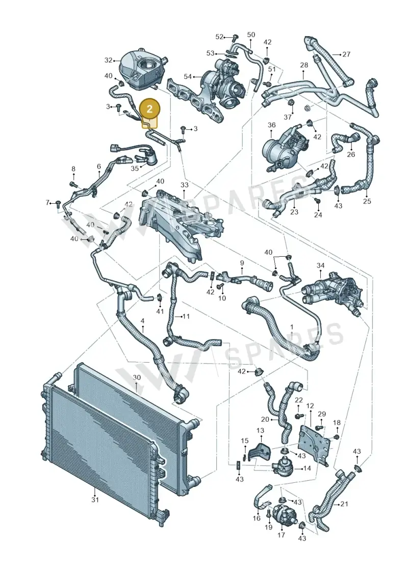3Q0121064BE — Skoda Kodiaq (2024-2024) diagram 596121132, position 2