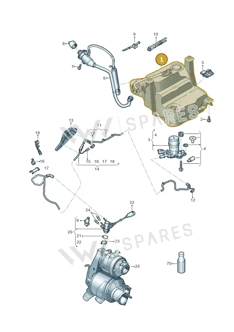 3Q0131877G — Volkswagen Passat saloon (2014-2024) diagram 828253560, position 1