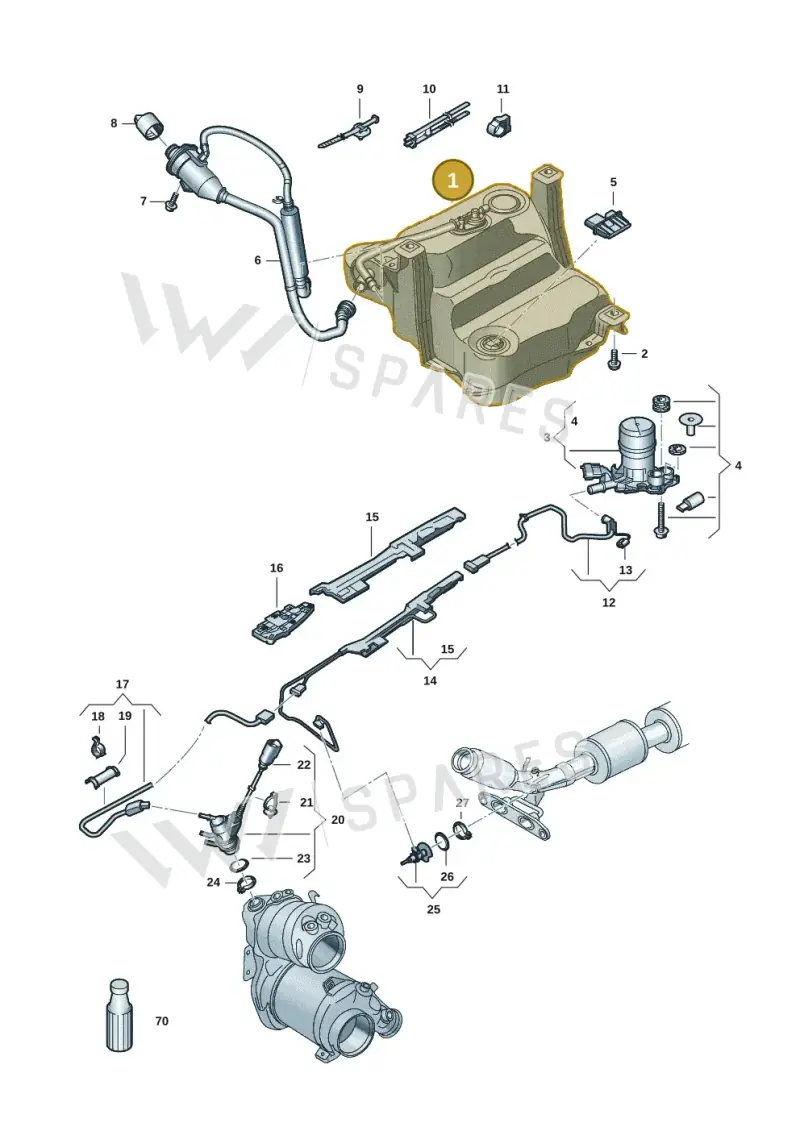 3Q0131877H — Volkswagen Arteon (2017-2023) diagram 793253058, position 1