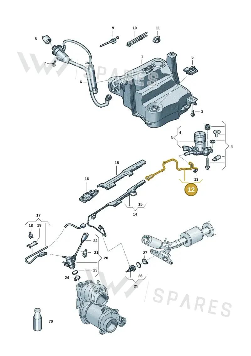 3Q0131983AC — Volkswagen Passat saloon (2014-2024) diagram 793253058, position 12