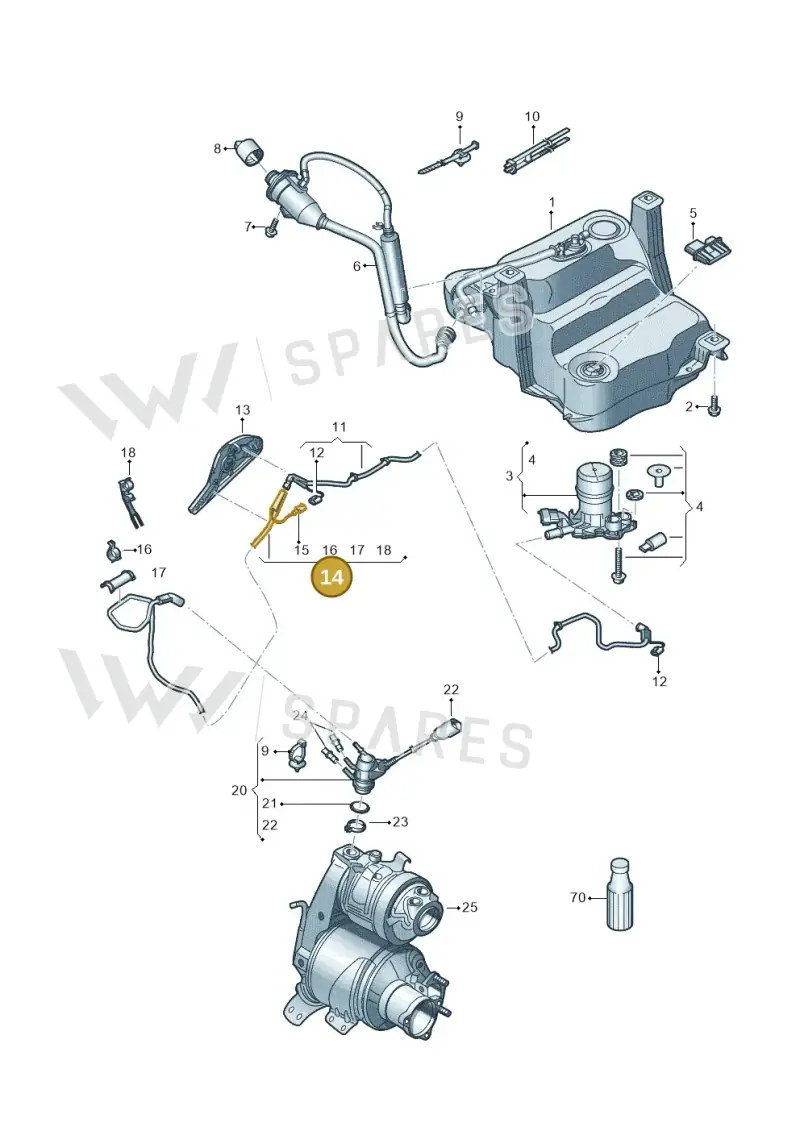 3Q0131984AC — Volkswagen Arteon (2017-2023) diagram 828253560, position 14