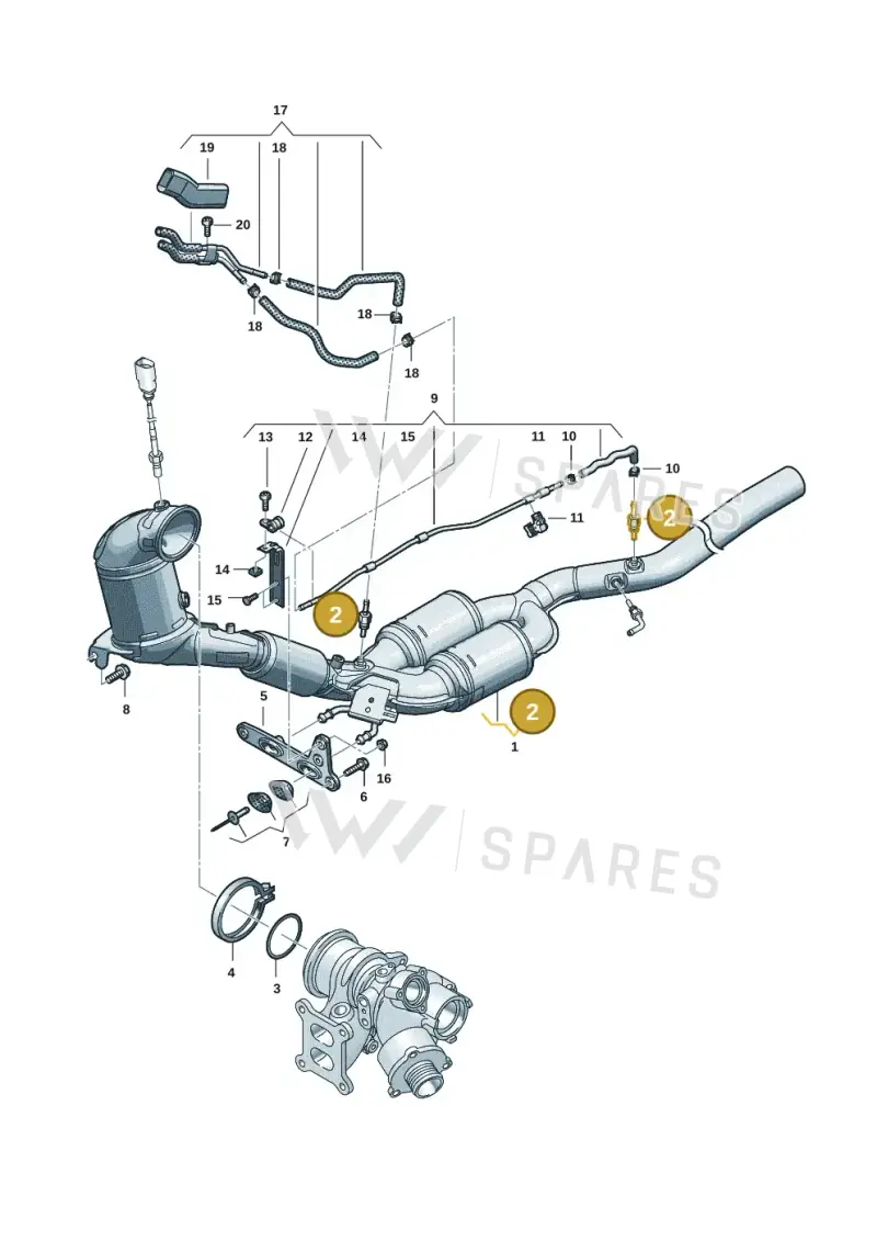 3Q0253574B — Volkswagen Tiguan 2.0 (2023-) diagram 5h0253050, position 2