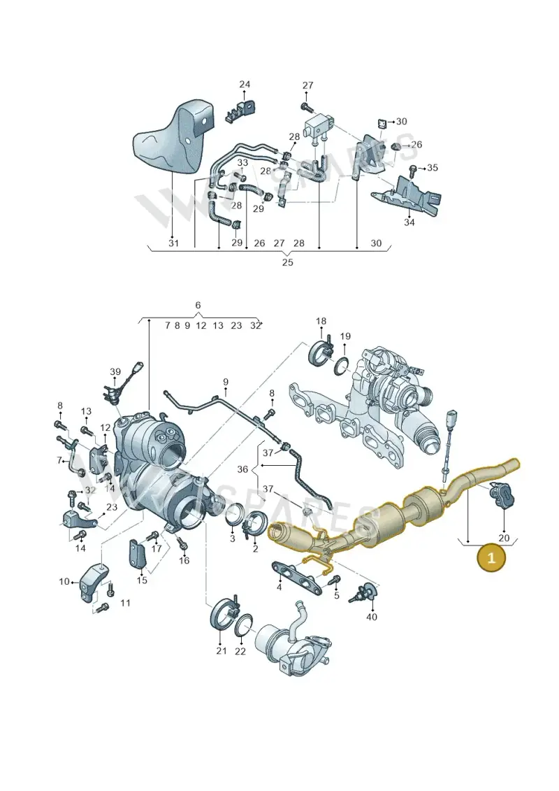3Q0254300TX — Volkswagen Golf 2.0 BlueMotion (2019-2024) diagram 793253054, position 1