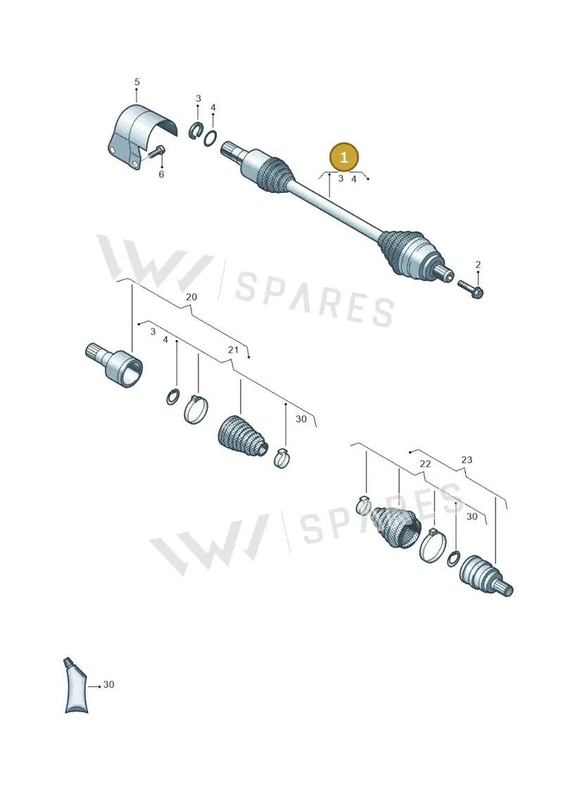 3Q0407271AT — Volkswagen Arteon (2017-2023) diagram 828407060, position 1