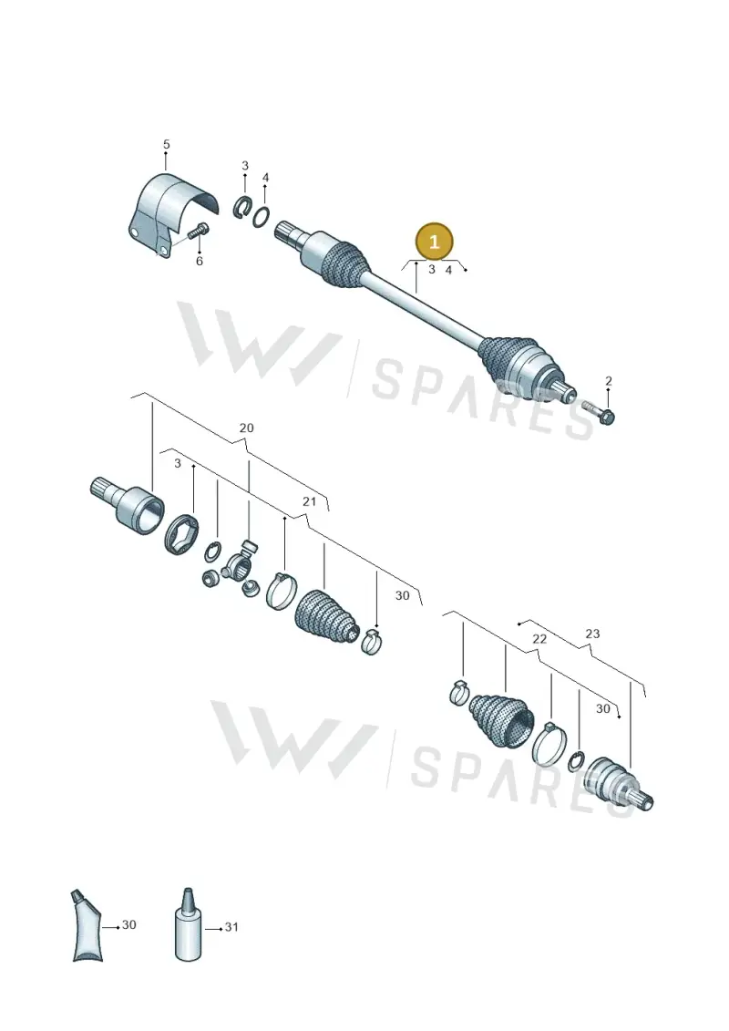 3Q0407272CE — Volkswagen Tiguan 2.0 4Motion (2016-2024) diagram 884407600, position 1