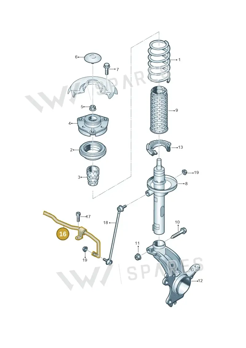 3Q0411303 — Volkswagen Taos 1.4 (2021-2023) diagram 753411000, position 16