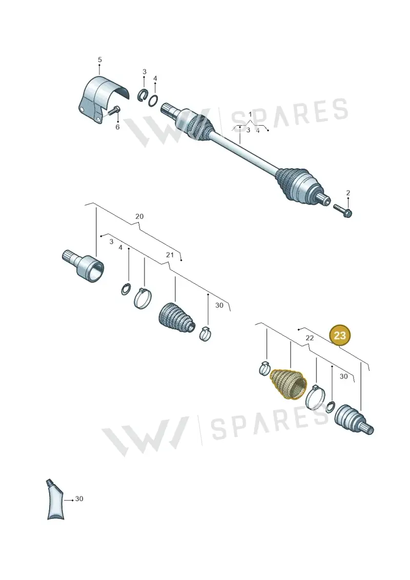 3Q0498099E — Volkswagen Passat estate (2023-) diagram 828407060, position 23