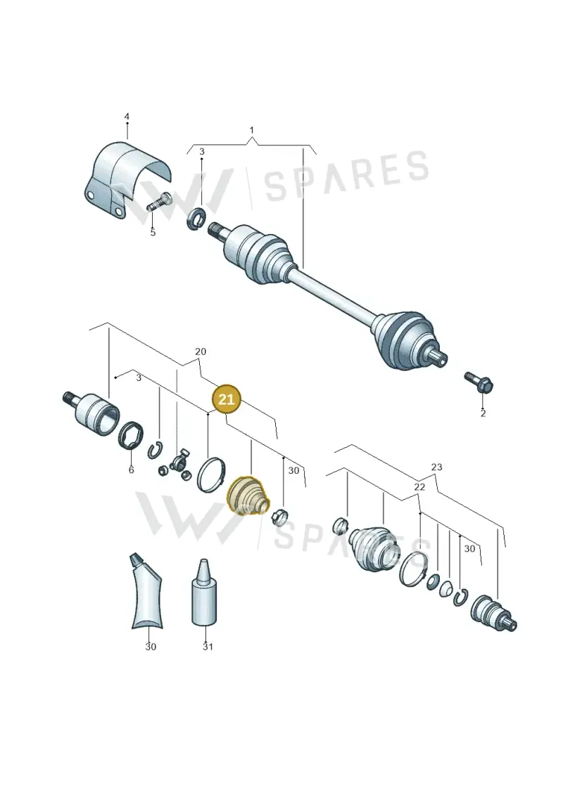 3Q0498201C — Volkswagen Taos 1.4 (2021-2023) diagram 431407030, position 21