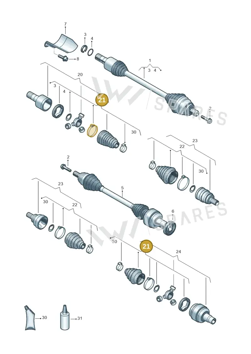 3Q0498201C — Volkswagen Arteon (2017-2023) diagram 884407700, position 21