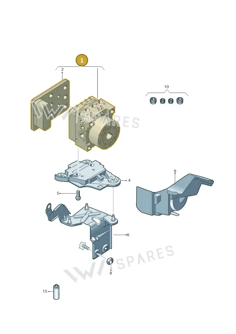 3Q0614517NBEF — Volkswagen Passat saloon (2014-2024) diagram 746614000, position 1
