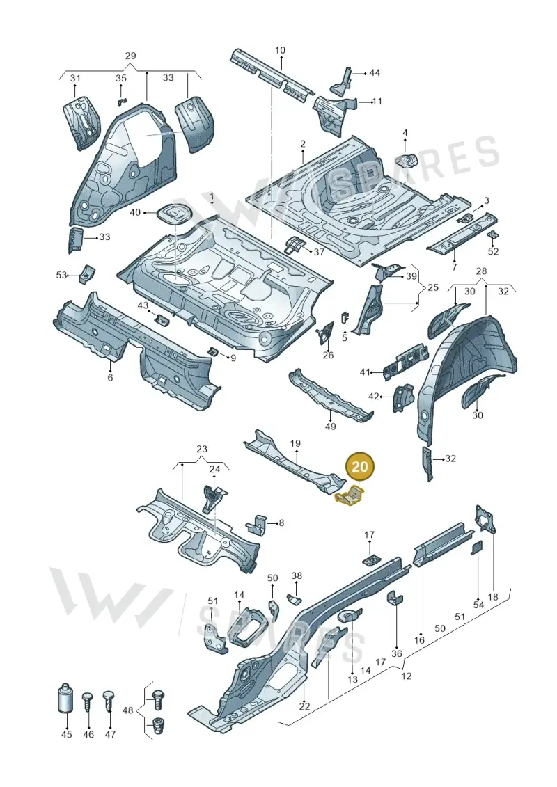 3Q0803066 — Volkswagen Passat saloon (2014-2024) diagram 793803200, position 20