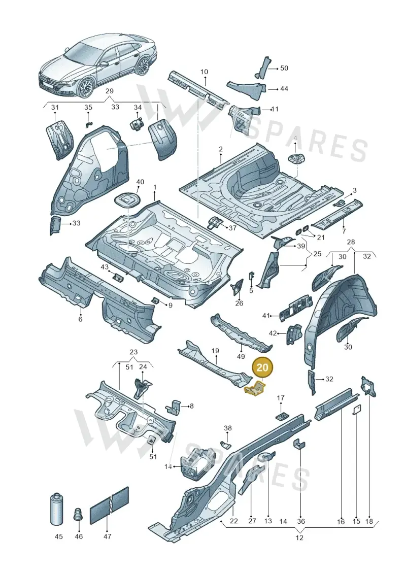 3Q0803066 — Volkswagen Arteon (2017-2023) diagram 828803200, position 20