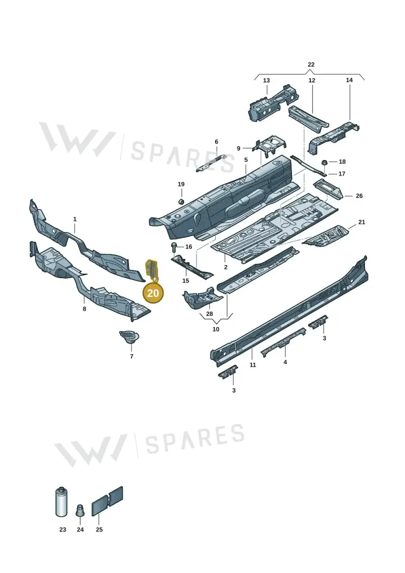 3Q0803150 — Volkswagen Arteon (2017-2023) diagram 828803005, position 20