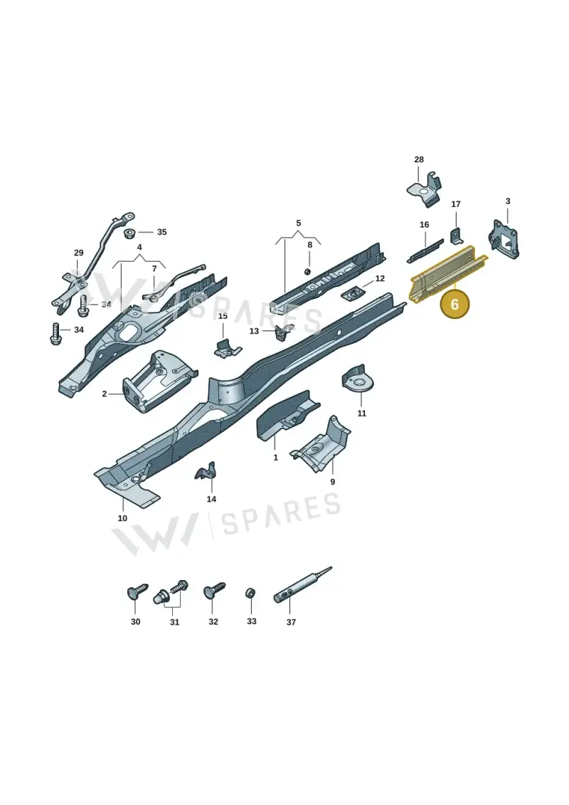 3Q0803492A — Volkswagen Passat estate (2023-) diagram 3j0803405, position 6