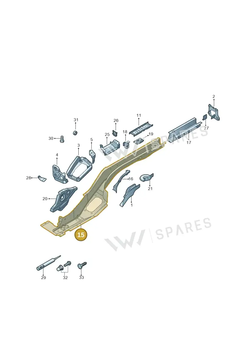 3Q0803505E — Volkswagen Passat estate (2023-) diagram 3j0803400, position 15