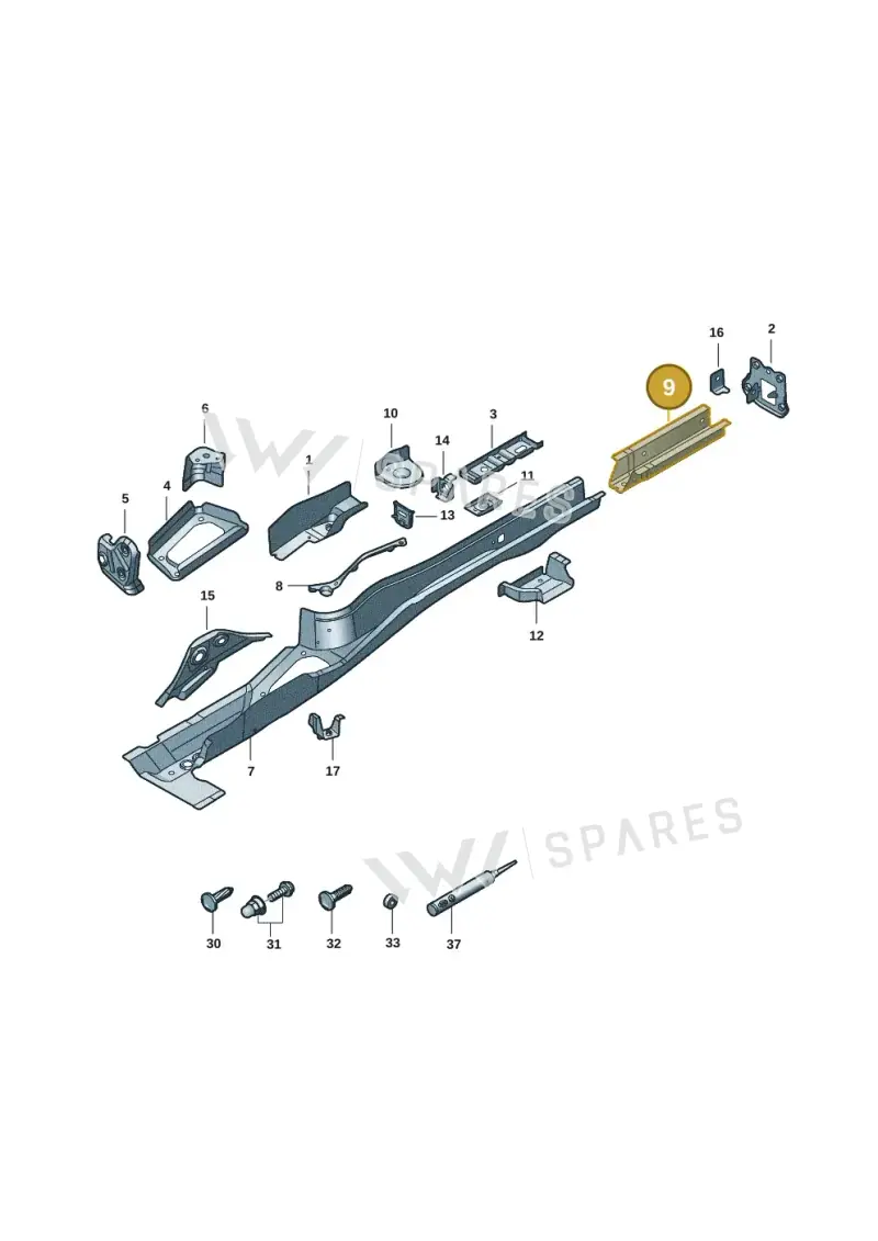 3Q0803512B — Volkswagen Passat estate (2023-) diagram 3j0803401, position 9