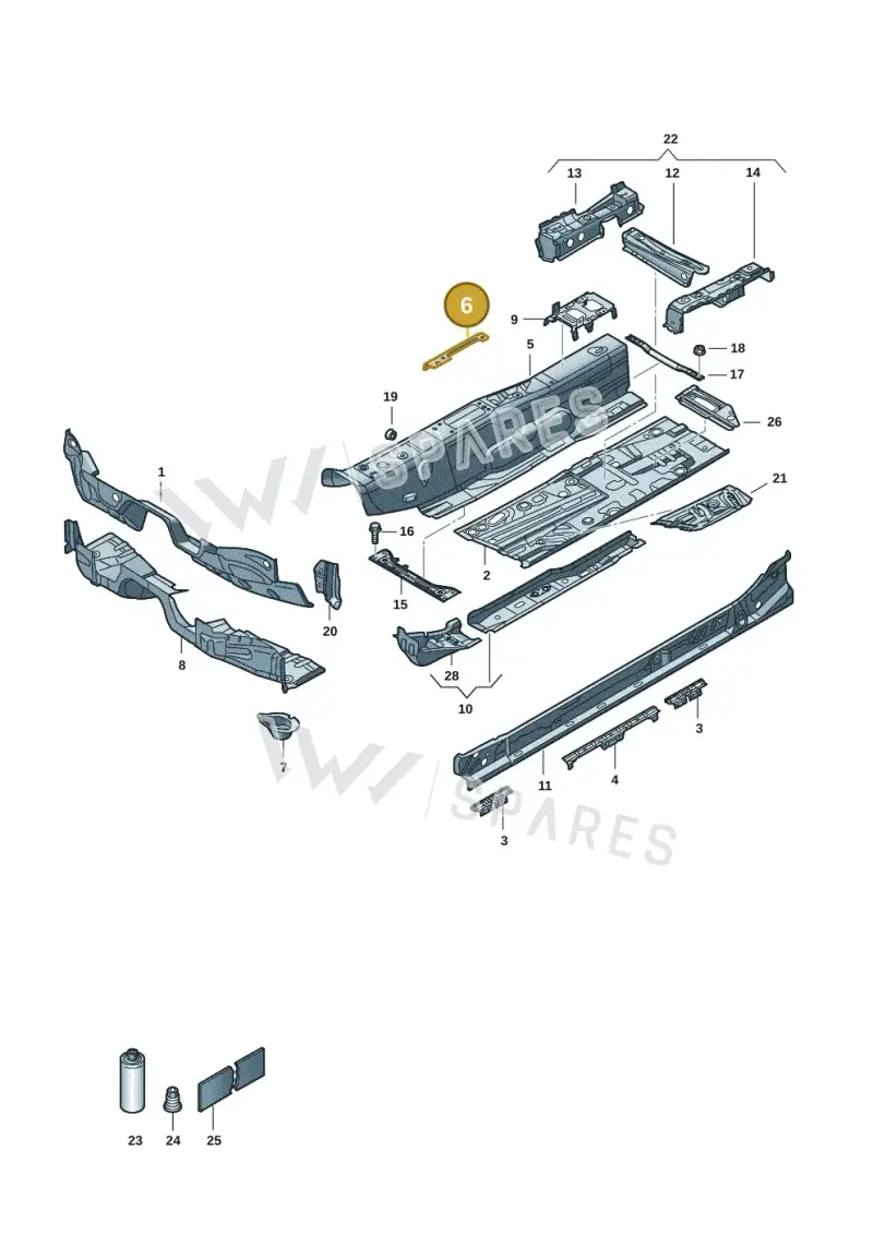 3Q0803801 — Volkswagen Arteon (2017-2023) diagram 828803005, position 6
