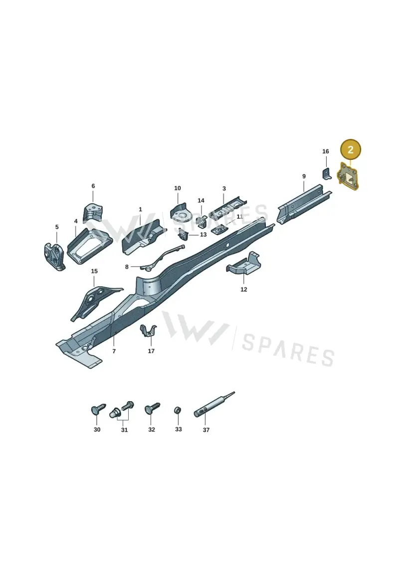 3Q0804474A — Volkswagen Passat estate (2023-) diagram 3j0803401, position 2