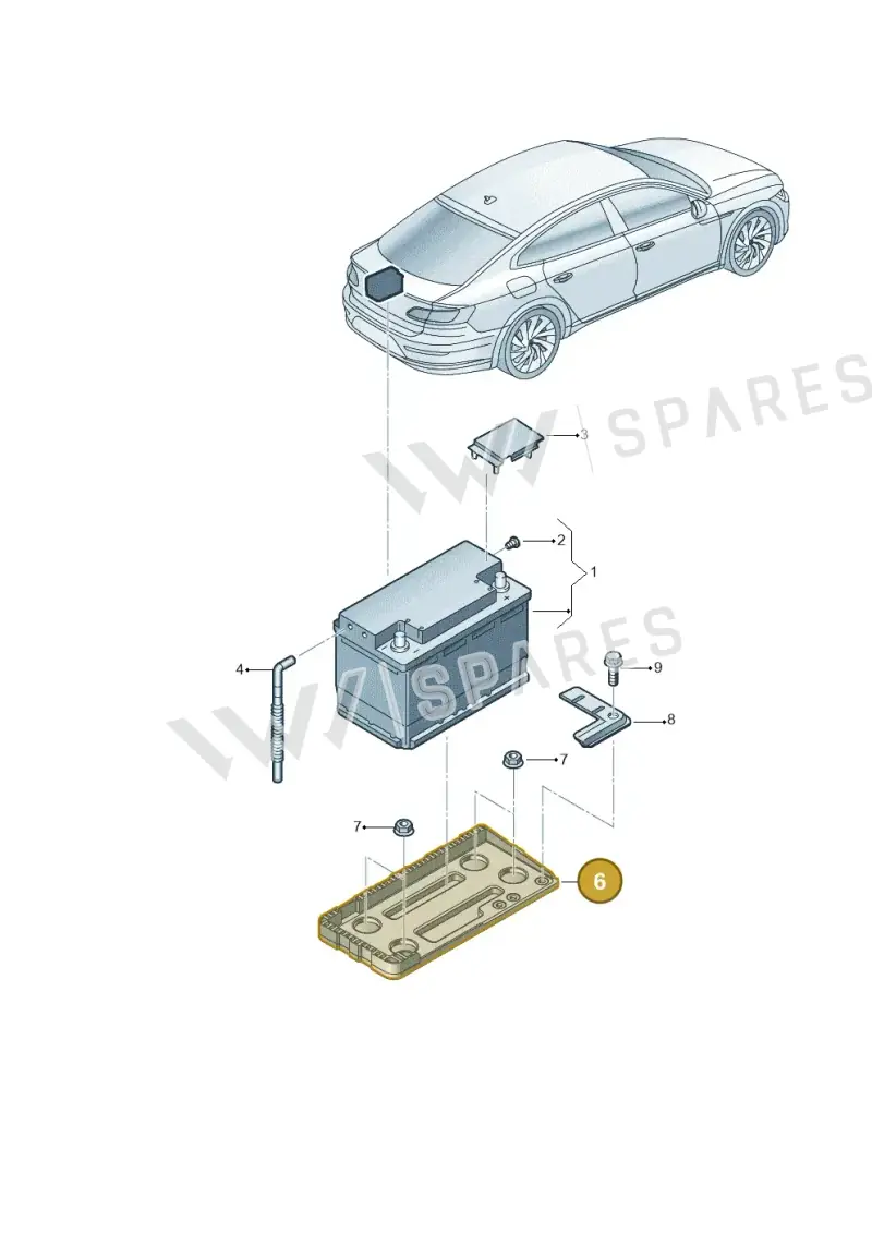3Q0804869A — Volkswagen Arteon (2017-2023) diagram 828915100, position 6