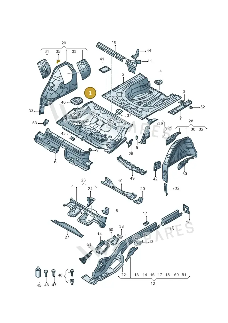 3Q0813115 — Volkswagen Magotan 2.0 (2016-) diagram 875803020, position 1