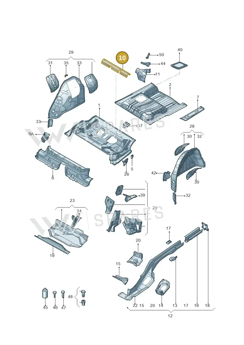 3Q0814153A — Volkswagen Passat (2018-2022) diagram 589803250, position 10