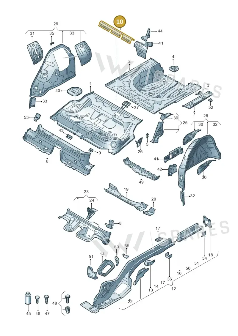 3Q0814153A — Volkswagen Passat saloon (2014-2024) diagram 793803200, position 10