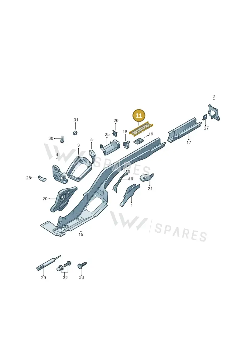 3Q0814309A — Volkswagen Passat estate (2023-) diagram 3j0803400, position 11