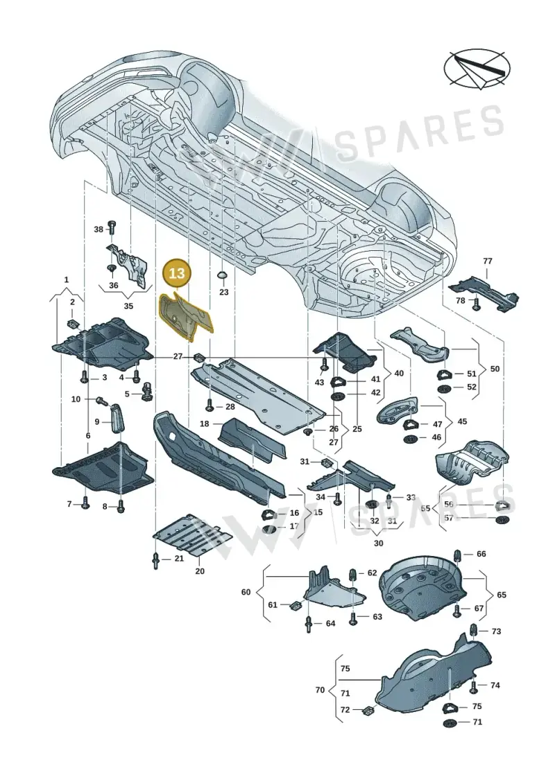 3Q0825469A — Volkswagen Passat estate (2023-) diagram 3j0825000, position 13