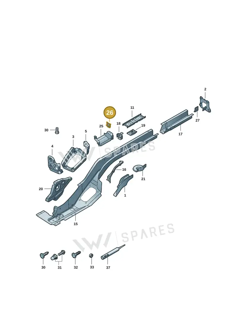 3Q0825815 — Volkswagen Passat Pro (2024-) diagram 3j0803402, position 26