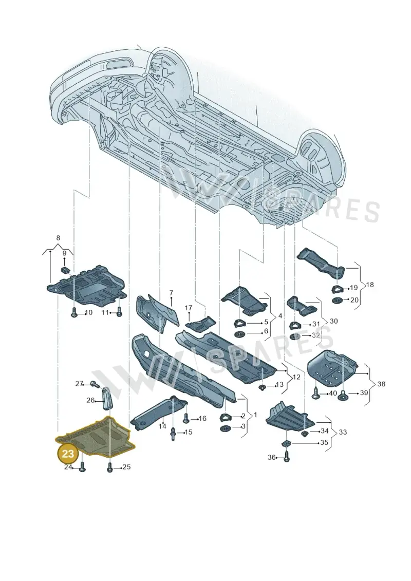 3Q0825902A — Volkswagen POLO HATCH         "ZA"06> (2005-) diagram 763825000, position 23