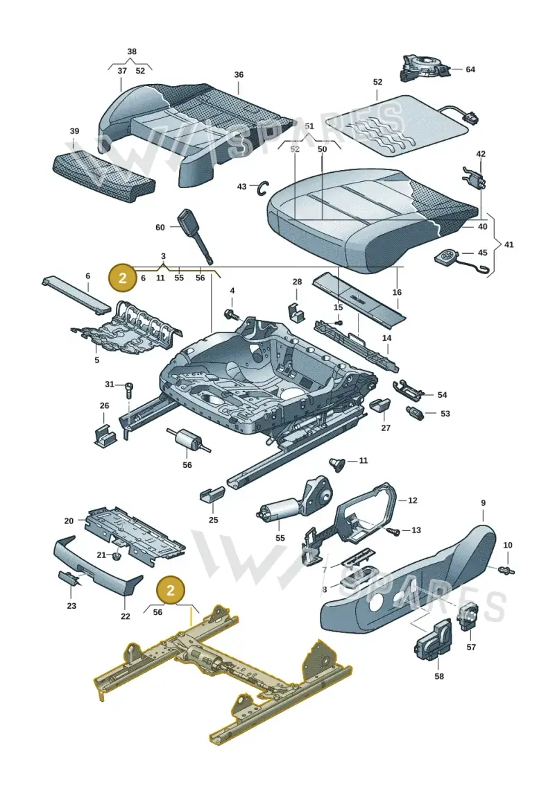 3Q0881184J — Volkswagen Passat estate (2023-) diagram 3j0881100, position 2