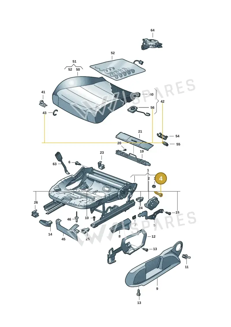 3Q0881955 — Volkswagen ID.7 Limousine Pro (2023-) diagram 5h0881000, position 4