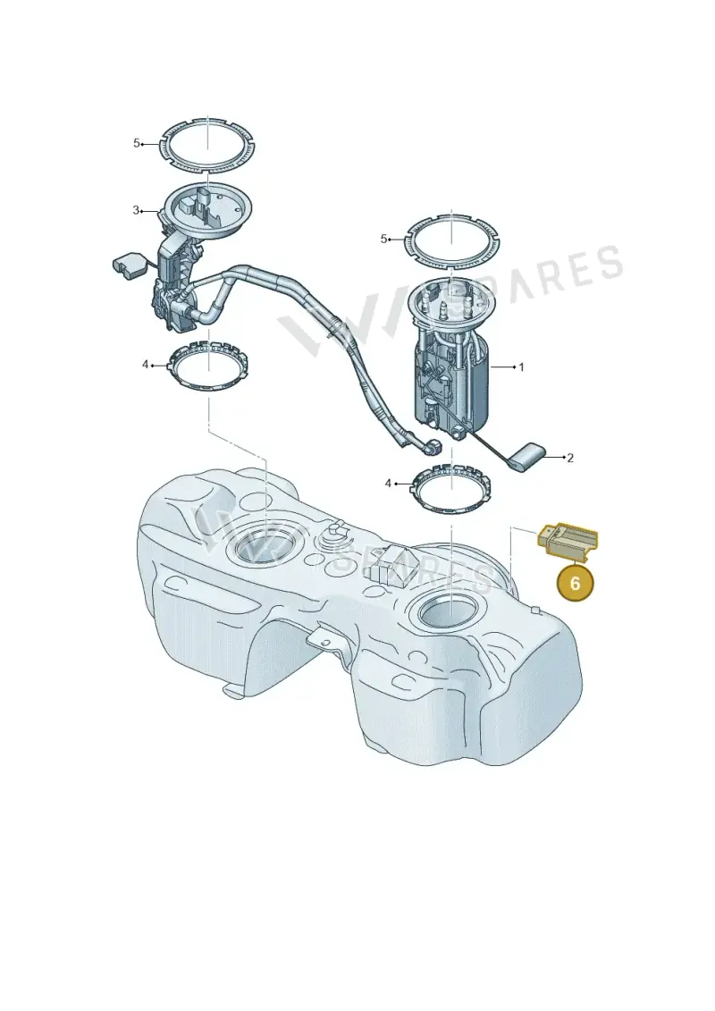 3Q0906121D — Volkswagen Caddy Maxi (2020-2025) diagram 2ka919035, position 6