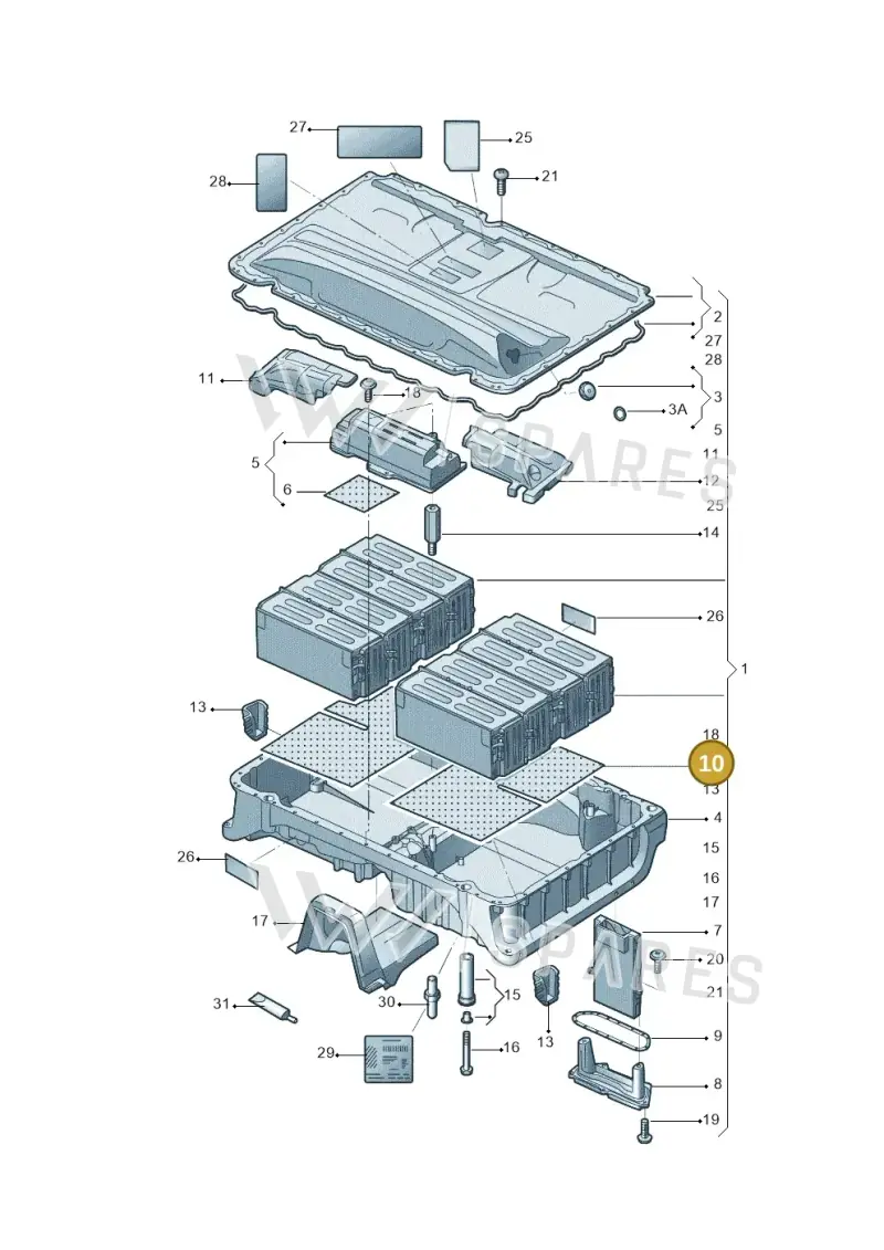 3Q0907352 — Volkswagen Passat (2018-2022) diagram 589915500, position 10