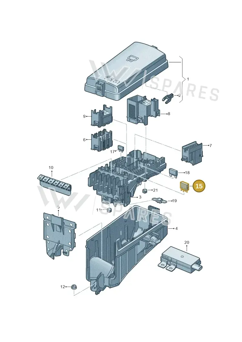 3Q0919376 — Volkswagen Golf 2.0 (2016-2020) diagram 827937020, position 15