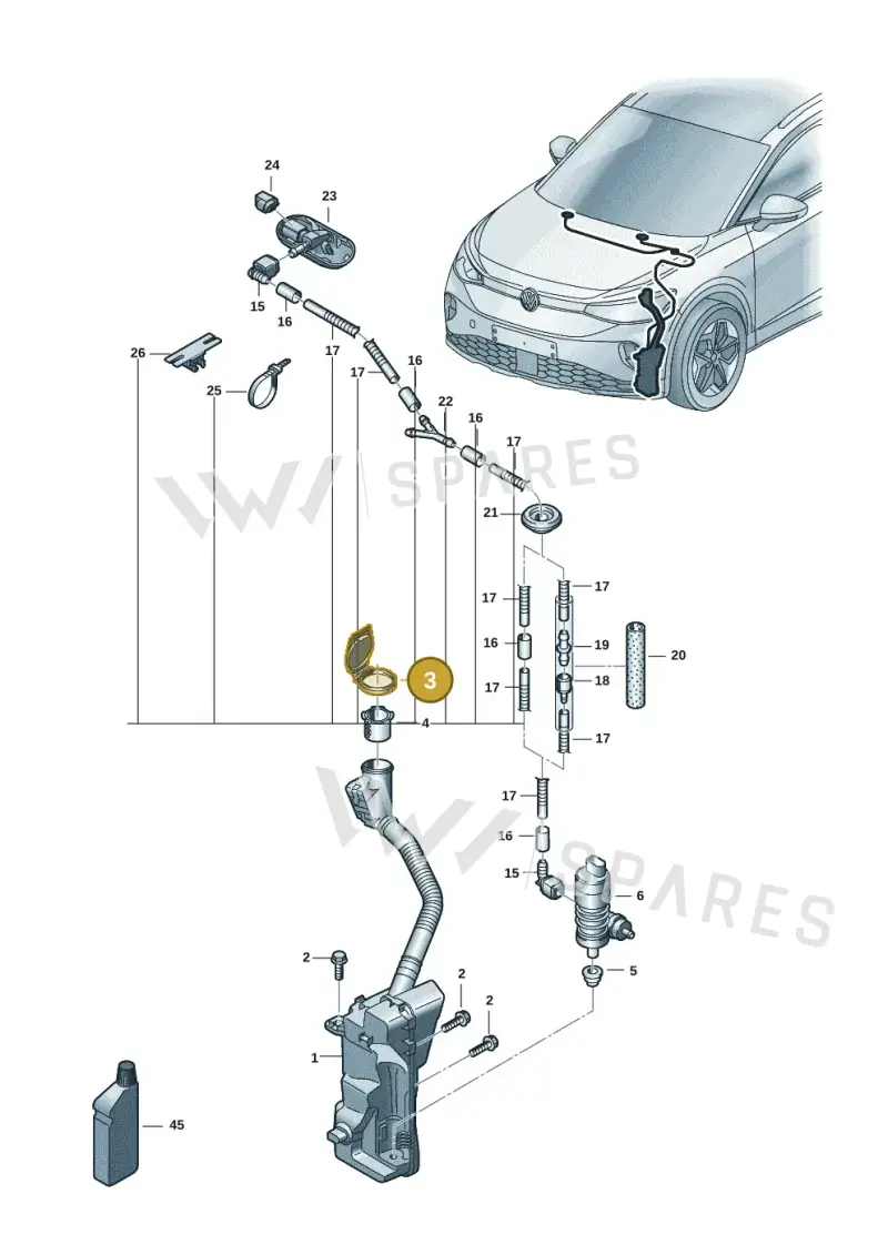 3Q0955455 — Volkswagen ID.4 Pro (2020-2023) diagram 11a955010, position 3