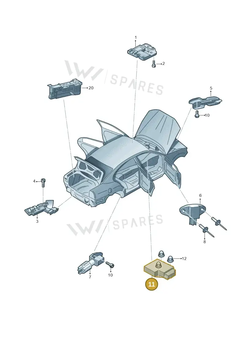 3Q0959655AR — Skoda Octavia (2012-2017) diagram 632959000, position 11
