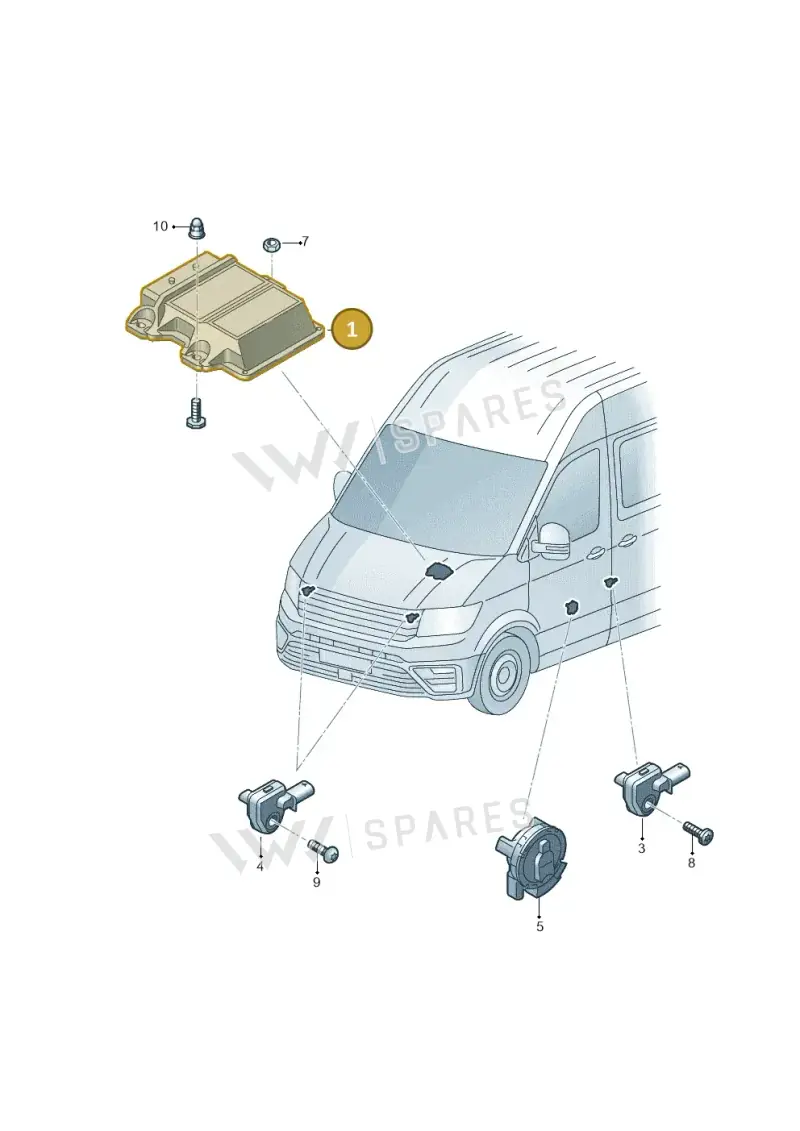 3Q0959655BL — Volkswagen E-Crafter 35 (2018-2024) diagram 806959300, position 1