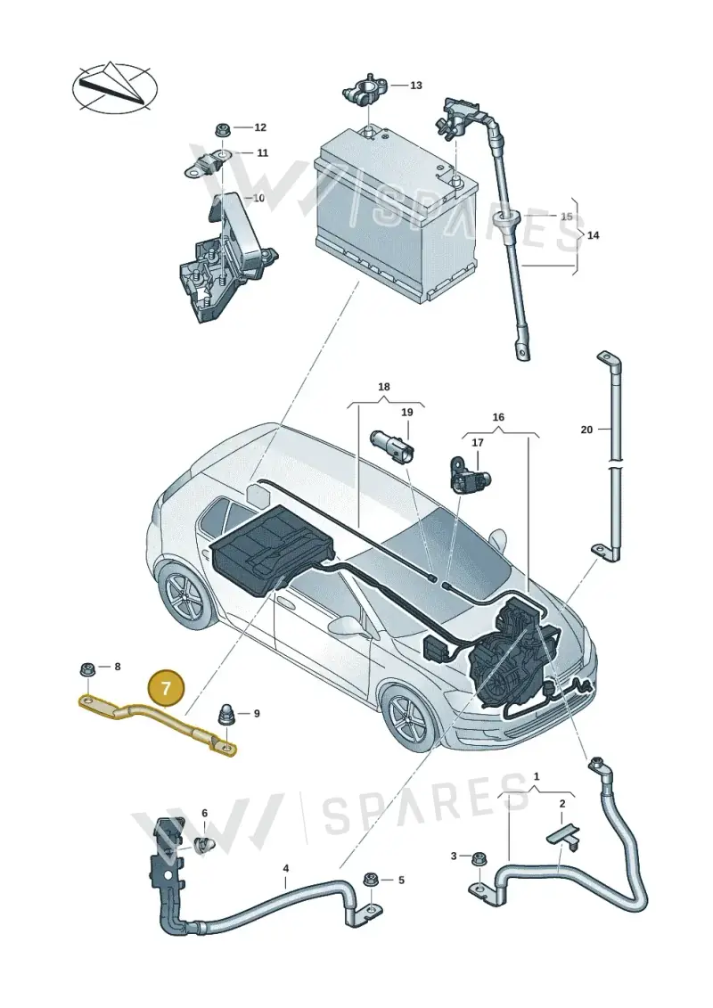 3Q0971237B — Skoda Octavia (2019-2022) diagram 5h0971005, position 7