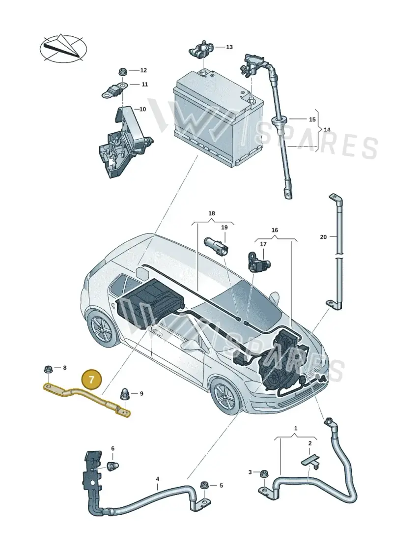 3Q0971237C — SEAT CUPRA Formentor (2020-) diagram 5h0971005, position 7
