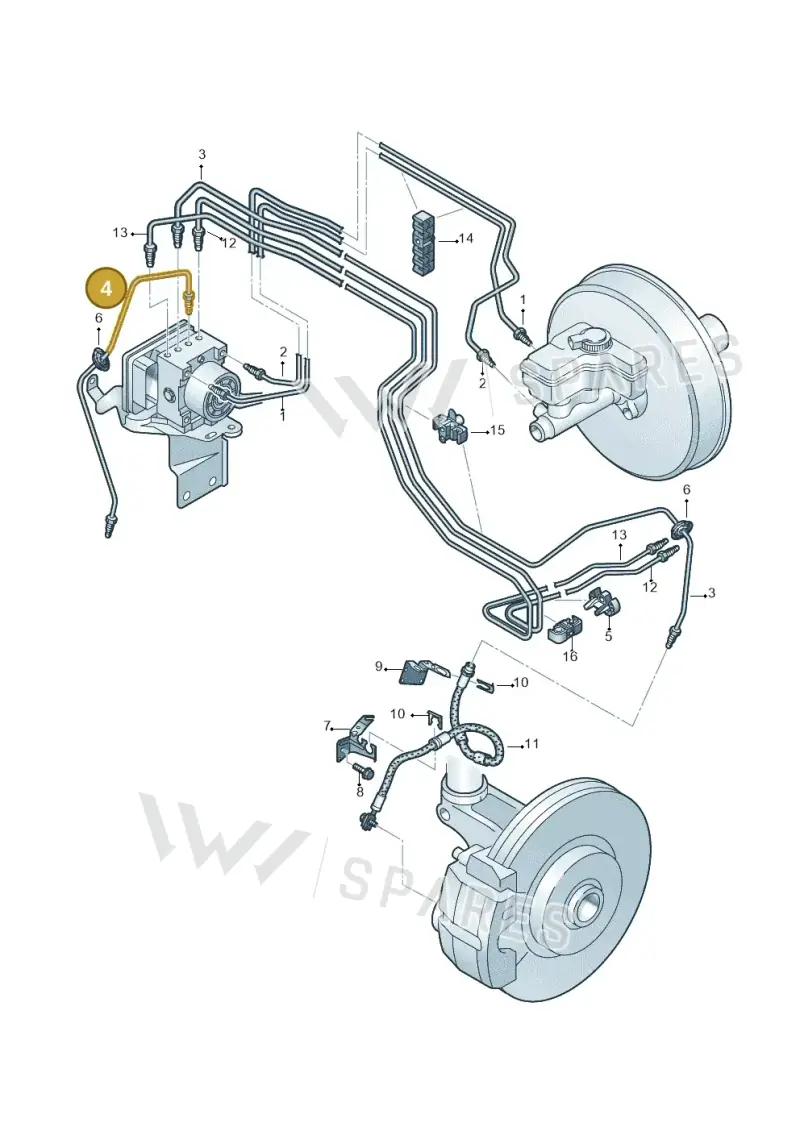 3Q1614724 — Volkswagen Passat saloon (2014-2024) diagram 745611200, position 4
