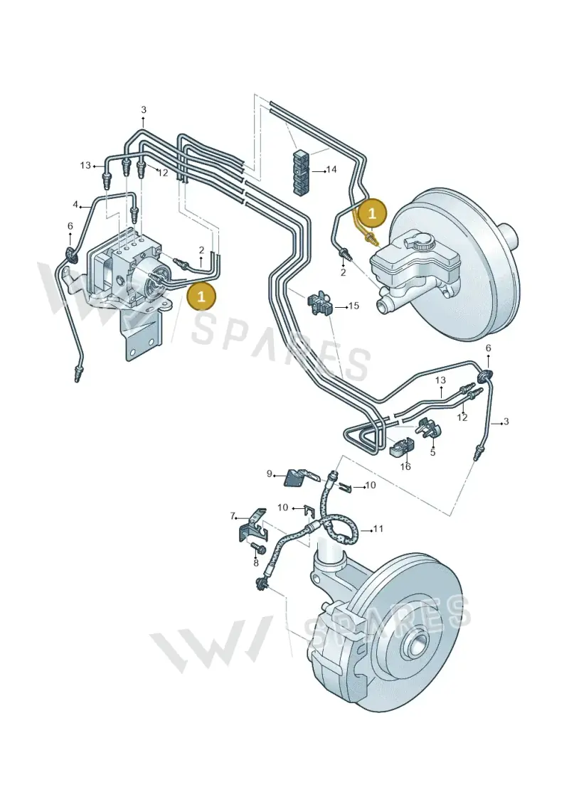 3Q1614739 — Volkswagen Passat saloon (2014-2024) diagram 745611200, position 1