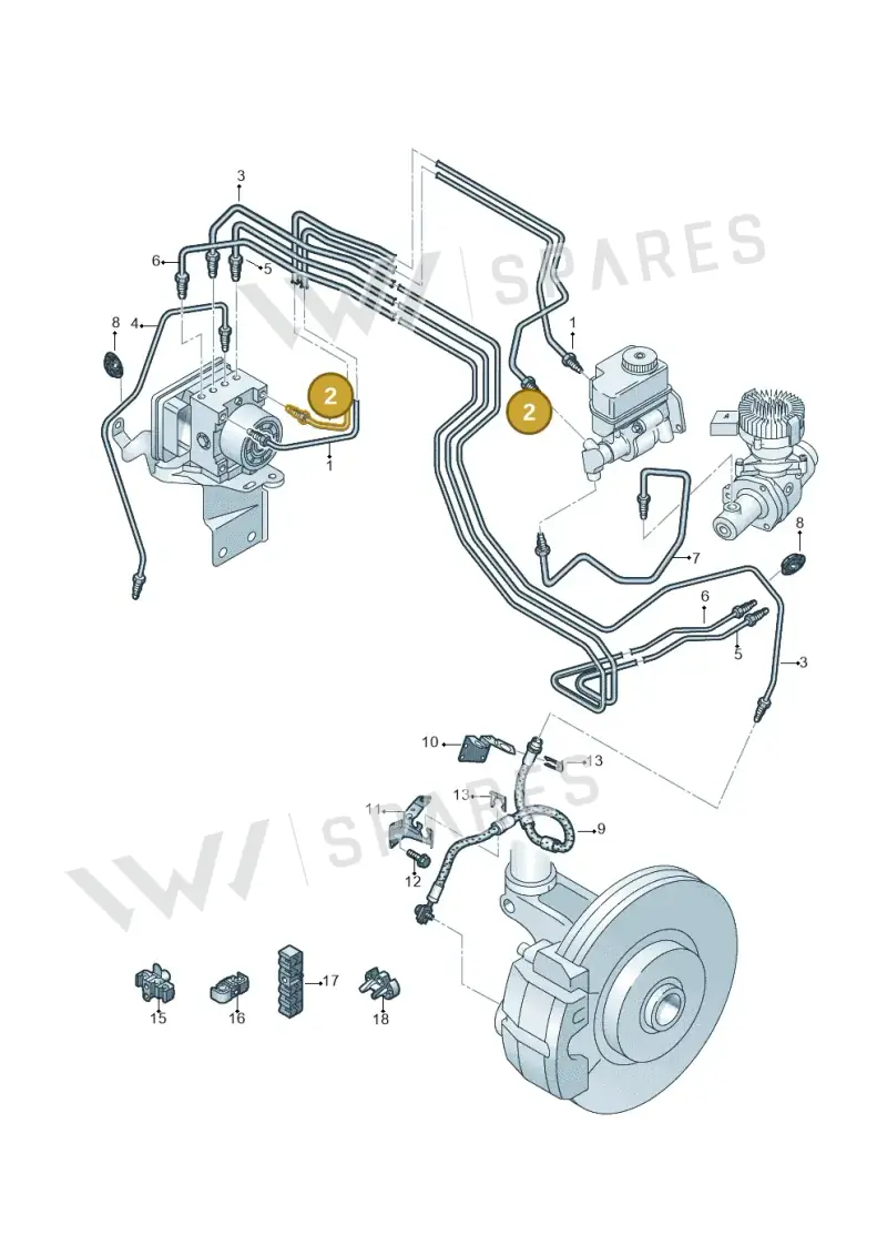 3Q1614740 — Volkswagen Passat saloon (2014-2024) diagram 774611200, position 2
