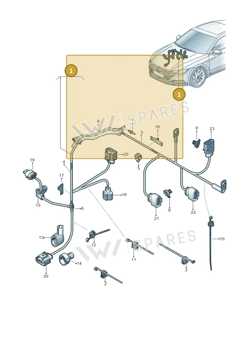 3Q1971111AS — Volkswagen Arteon (2017-2023) diagram 828971780, position 1