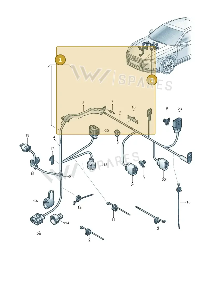 3Q1971111 — Volkswagen Arteon (2017-2023) diagram 828971780, position 1