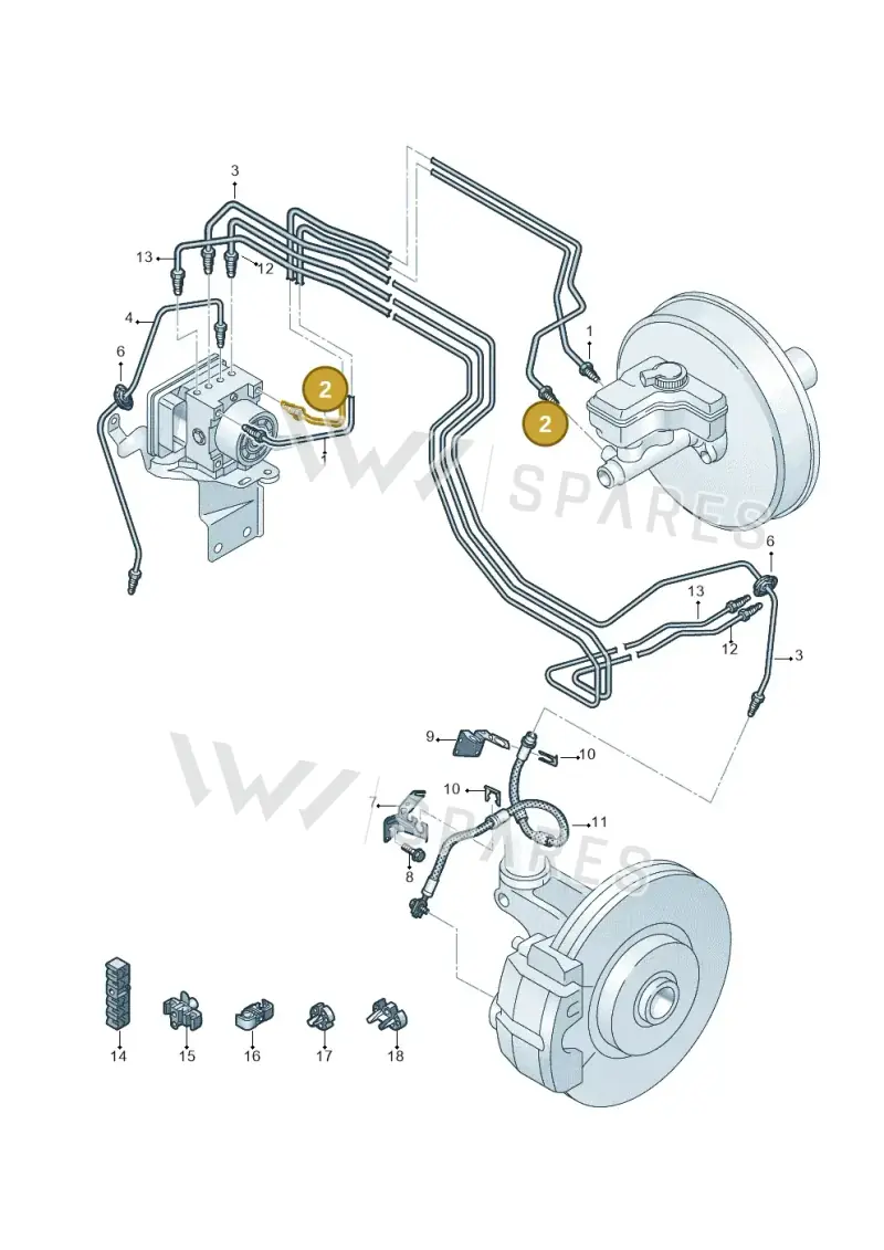 3Q2614740A — Volkswagen Golf 2.0 BlueMotion (2019-2024) diagram 869611200, position 2
