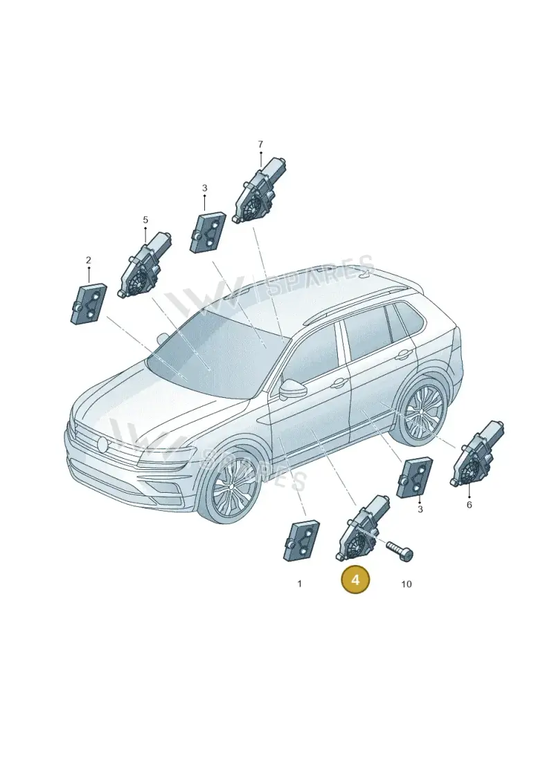 3QD959801D — Volkswagen Tharu (2018-2023) diagram 884959100, position 4
